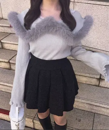 2way 복슬복슬 옷깃 니트 풀오버