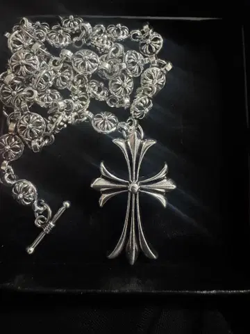 실버 크로스 목걸이 약 50