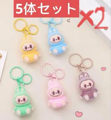 LABUBU 라브브 캐릭터 키링 5개x2