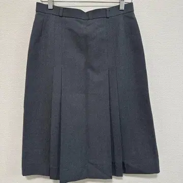 LEBE 도쿄 스타일 플리츠 스커트 그레이 울 스커트