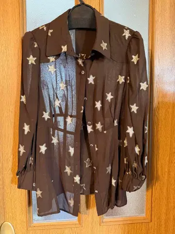 KEITA MARUYAMA 별 패턴 자수 7부 소매 블라우스