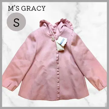 [ 택 포함 미사용 ] 엠즈 그레이시 코트 프릴 비쥬 36 S 핑크