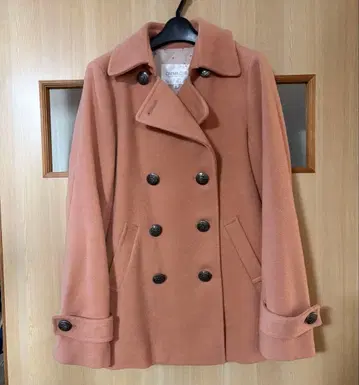 Honeys 울 혼방 피코트 더블 브레스트 핑크