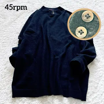 45rpm 울 모크넥 스웨터 니트 네이비 사이즈 3(L)