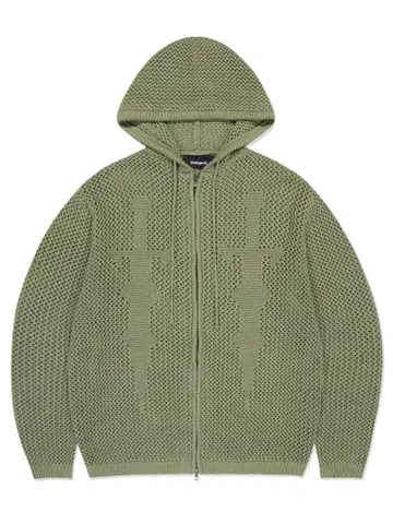 MAHAGRID DAGGER MESH HOOD ZIP UP KNIT