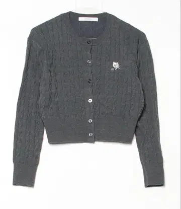 리랜드트루 그레이 케이블 니트 가디건 긴팔