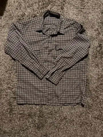 montbell 체크 무늬 긴팔 플란넬 셔츠 브라운 구제 의류