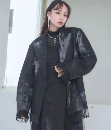 [ Goshow x HARE ] 패턴 튤 레이어 자켓