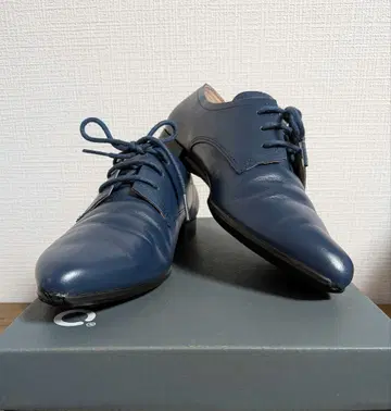 ecco 네이비 레이스업 슈즈 EU 37