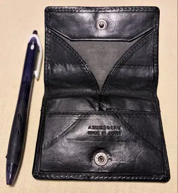 엘리나의 [ASUMEDERU] (일본제) 블랙 가죽 지갑