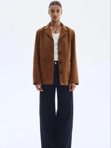 택 포함 새상품 H&M 스웨이드 자켓