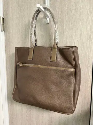 만소 더블 오일 슈링크 토트백 그레이