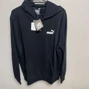 택 포함 새상품 PUMA 블랙 후드 부착 후드티 XL