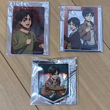 진격의 거인 엘렌 아크릴 키링 클리어 카드 등 3점 세트