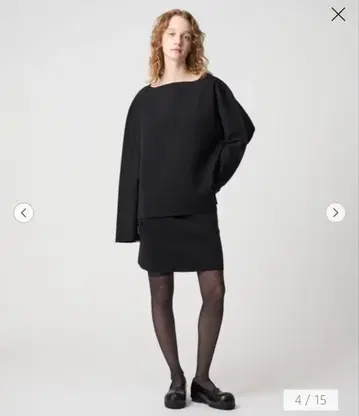 6(ROKU) 폴리에스테르 울 스무스 숄더 니트