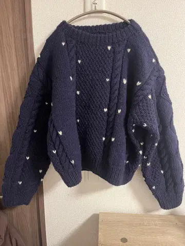 Searoomlynn 하트 니트 네이비