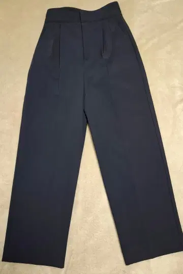 [리메이크] COHINA 더블 버튼 테이퍼드 팬츠 네이비