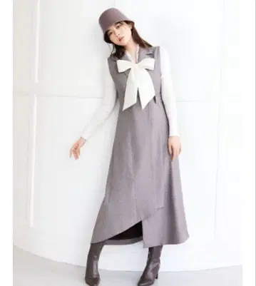 슬리브리스 테일러드 롱 원피스