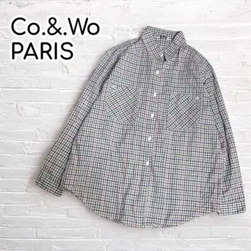 Co.&.Wo 파리 레귤러 카라 체크 셔츠 긴팔
