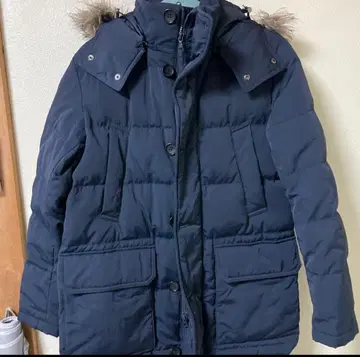[ 새상품급 ] 유니클로 네이비 다운 자켓 퍼 포함