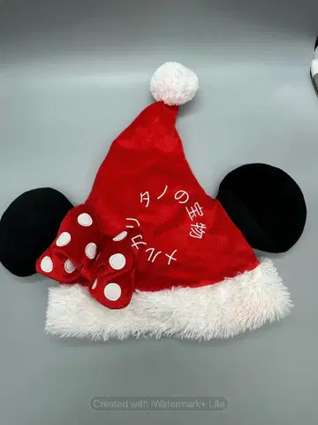 정품 레어 디즈니 스토어 크리스마스 미니 산타 모자