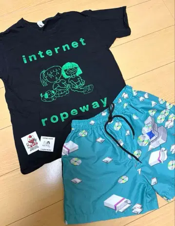나카노 로프웨이 T셔츠 + 숏팬츠 + 스티커 세트