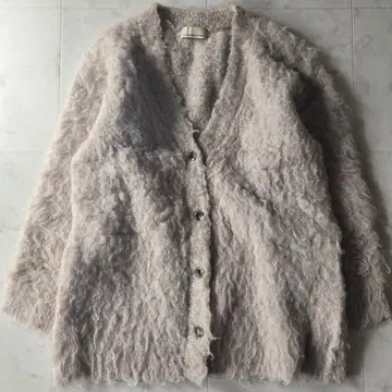 개럴개런트 샤기 가디건 베이지 오버 사이즈 니트