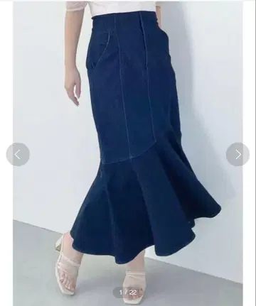 MERCURYDUO 머큐리 듀오 데님 코르셋 머메이드 스커트 M