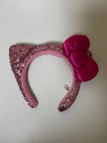 핑크 리본 포함 스팽글 머리띠