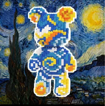 BE@RBRICK 모티브 별이 빛나는 밤 디자인 피규어