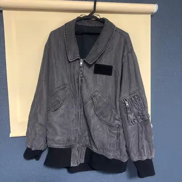 후드 부착 지퍼 자켓 그레이 블랙