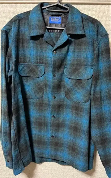 BACK NUMBER 울 믹스 오픈 카라 셔츠 보드 셔츠 L