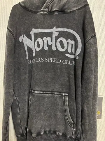 Norton 로고 후드 부착 후드티 다크 그레이