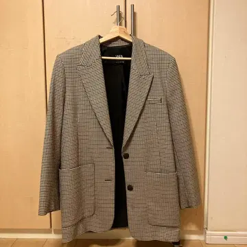 ZARA 테일러드 자켓 체크