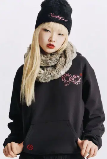 9090 핑크 레오파드 무늬 후드티