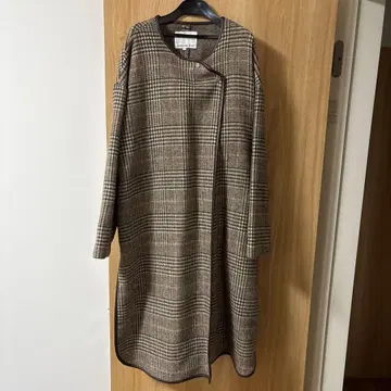 MARECHAL TERRE 체크 무늬 롱 코트