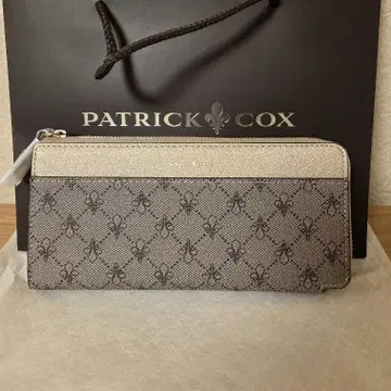 미사용 새상품 PATRICK COX 리치 L자 지퍼 장지갑 골드