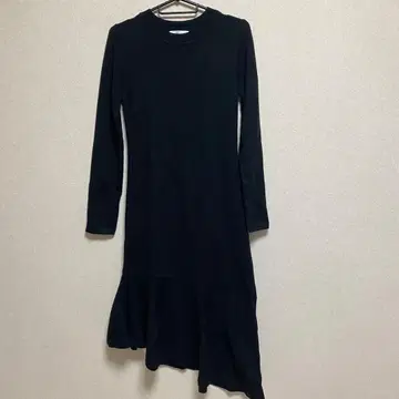 rienda 비대칭 니트 원피스 긴팔