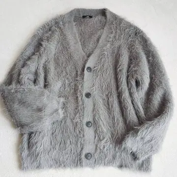 하레 샤기 페더 니트 가디건 모드 Y2K 그런지 M