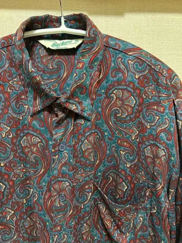 Buckers 페이즐리 무늬 긴팔 레이온 셔츠