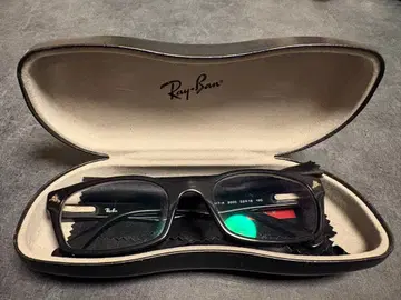 레이밴 블랙 프레임 무도수 안경 케이스 포함