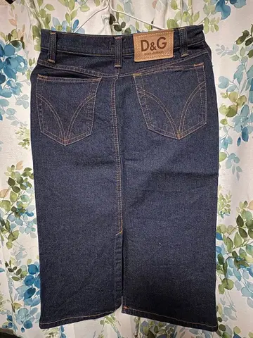 D&G 다크 블루 데님 스커트