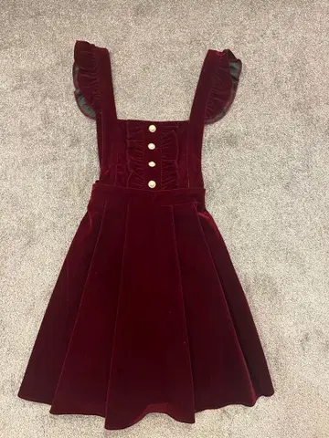 앙크루즈 벨벳 오버롤 스커트 M 사이즈