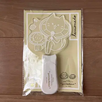 카미시라이시 모네 lemonado 고양이 스탬프 화이트