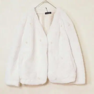 새상품 택 포함 M~L 펄 인조 모피 자켓 여성용