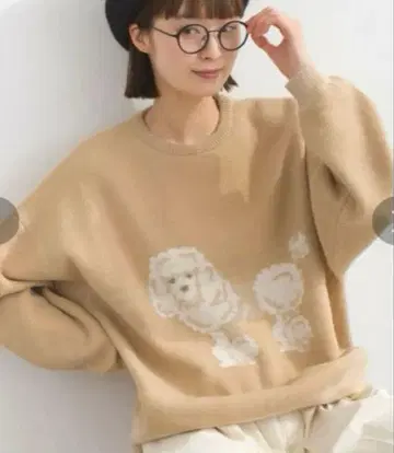 lupilien/자카드 니트/강아지 패턴 풀오버/푸들 퍼그