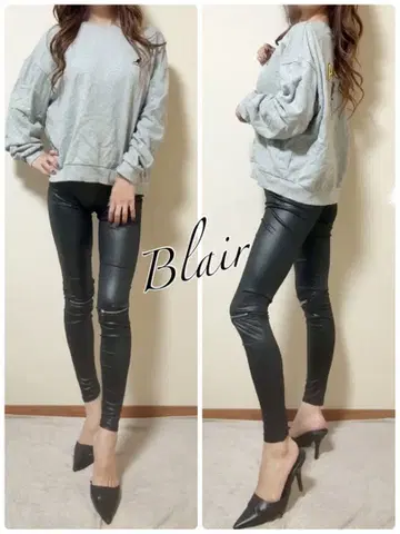 당일 발송! GYDA 하이웨스트 KNEE ZIP 레깅스 블랙