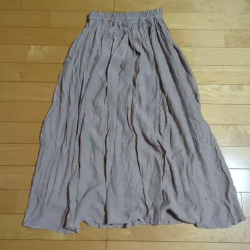 베이지 롱 스커트 S 사이즈