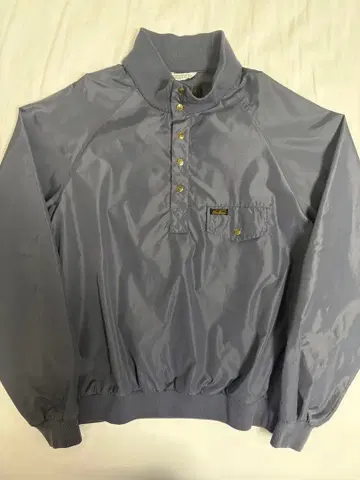 그레이 나일론 하프 지퍼 자켓 90s