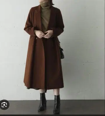 어반 리서치 ROSSO 캐시미어 혼방 체스터 코트 36 브라운